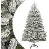 Image de vidaXL Sapin de Noël charnières 270 cm - Neige floquée