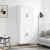 Image de vidaXL Buffet haut Blanc