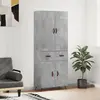 Image de VIDAXL Buffet haut Gris béton 69,5x34x180