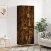 Image de vidaXL Buffet haut 69,5x34x180 cm - Chêne fumé