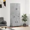 Image de VIDAXL Buffet haut Gris béton 69,5x34x180