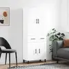 Image de vidaXL Buffet haut Blanc 69,5x34x180 cm