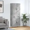 Image de vidaXL Buffet haut Gris béton 69,5x34x180 cm