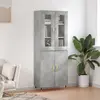 Image de vidaXL Buffet haut gris béton
