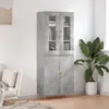 Image de vidaXL Buffet haut - Gris béton