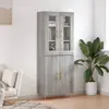Image de Vidaxl Buffet Haut Sonoma Gris 69,5x34x180 cm