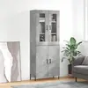 Image de VIDAXL Buffet haut Gris béton 69,5x34x180 cm