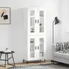 Image de vidaXL Buffet haut Blanc 69,5x34x180 cm