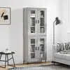 Image de vidaXL Buffet haut - Sonoma gris 69,5x34x180 cm
