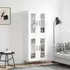 Image de vidaXL Buffet haut - Blanc 69,5x34x180 cm