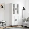 Image de vidaXL Buffet haut Blanc