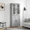 Image de vidaXL Buffet haut - Gris béton