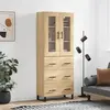 Image de vidaXL Buffet haut chêne sonoma 69,5x34x180 cm