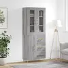 Image de vidaXL Buffet haut Sonoma gris 69,5x34x180 cm