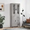 Image de vidaXL Buffet haut 69,5x34x180 cm - Sonoma gris
