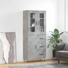 Image de VIDAXL Buffet haut Gris béton - 69,5x34x180 cm