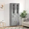 Image de vidaXL Buffet haut gris béton 180 cm