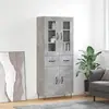 Image de VIDAXL Buffet haut Gris béton 69,5x34x180 cm