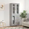 Image de vidaXL Buffet haut Sonoma gris 69,5x34x180 cm