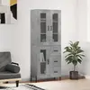 Image de vidaXL Buffet haut - Gris béton
