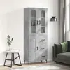 Image de VIDAXL Buffet haut - Gris béton