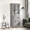 Image de vidaXL Buffet haut - Sonoma gris - 69,5x34x180 cm