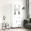 Image de vidaXL Buffet haut Blanc - 69,5x34x180 cm