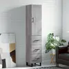 Image de vidaXL Buffet haut Sonoma gris 34,5x34x180 cm
