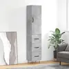 Image de VidaXL Buffet Haut - Gris Béton 34,5x34x180 cm