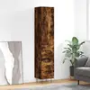 Image de vidaXL Buffet haut Chêne fumé 34,5x34x180 cm