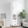Image de VIDAXL Buffet haut Blanc 34,5x34x180 cm