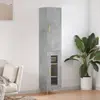 Image de vidaXL Buffet haut en bois d'ingénierie - Gris béton