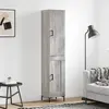 Image de vidaXL Buffet haut - Sonoma gris 34,5x34x180 cm