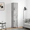 Image de vidaXL Buffet haut Gris béton - 34,5x34x180 cm