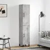 Image de vidaXL Buffet haut 34,5x34x180 cm - Gris béton