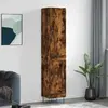 Image de vidaXL Buffet haut Chêne fumé 34,5x34x180 cm