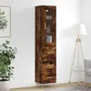 Image de vidaXL Buffet haut - Chêne fumé 34,5x34x180 cm
