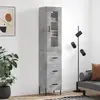 Image de vidaXL Buffet haut - Gris Béton