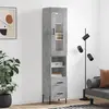 Image de VIDAXL Buffet Haut Gris Béton Bois d'Ingénierie 34,5x34x180 cm