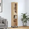 Image de vidaXL Buffet haut 34,5x34x180 cm - Chêne sonoma