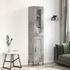 Image de VIDAXL Buffet haut Gris béton 34,5x34x180 cm