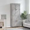 Image de vidaXL Buffet haut Gris béton