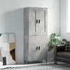 Image de vidaXL Buffet haut Gris béton 69,5x34x180 cm