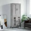Image de vidaXL Buffet haut Gris béton 69,5x34x180 cm
