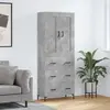 Image de vidaXL Buffet haut - Gris Béton