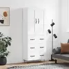 Image de vidaXL Buffet haut - Blanc 69,5x34x180 cm