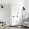 Image de vidaXL Buffet haut Blanc 69,5x34x180 cm
