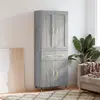 Image de vidaXL Buffet haut - Sonoma gris 69,5x34x180 cm