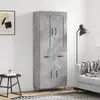 Image de vidaXL Buffet Haut - Gris Béton - 69,5x34x180 cm