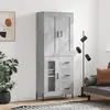 Image de vidaXL Buffet haut gris béton